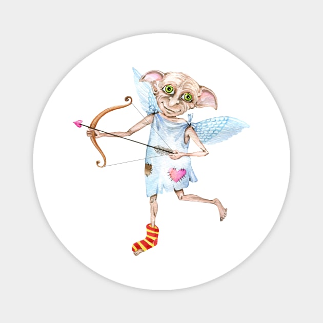 Cute angel elf Magnet by Simple Wishes Art